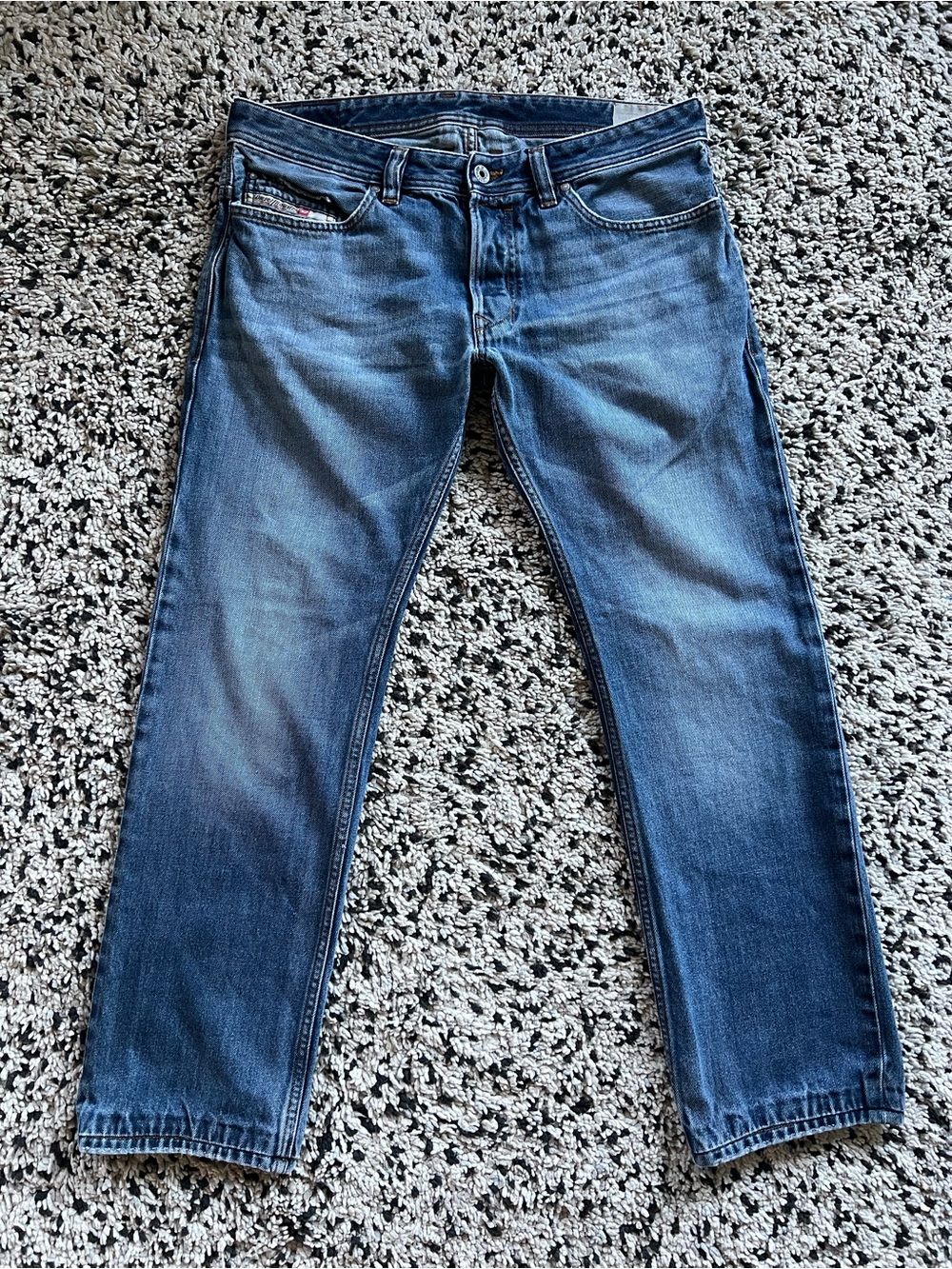 Diesel Safado Jeans Blue Regular Slim Straight Men’s Size 32 x 28.5” Hemmed